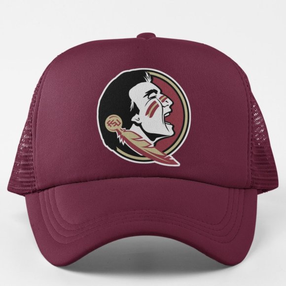 Team Fans Other - NEW Florida State Seminoles Circle Logo Foam Trucker Mesh Snapback Hat MAROON